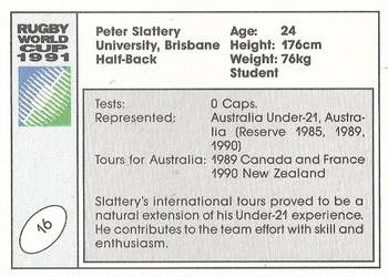 1991 Regina Rugby World Cup #16 Peter Slattery Back